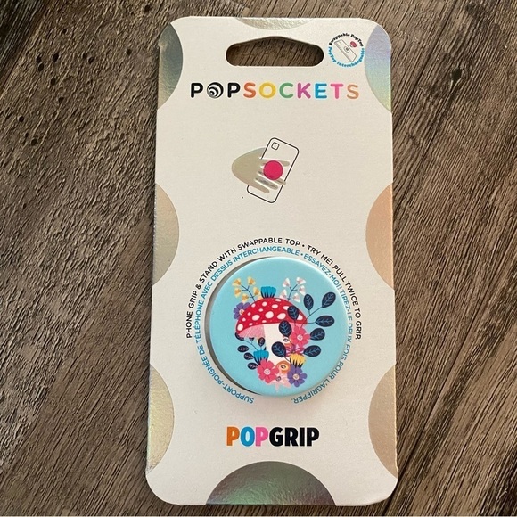 POPSOCKET Mushroom “Shroom Blooms” New Package Exchangeable Face Cellphone Grip - Picture 3 of 7